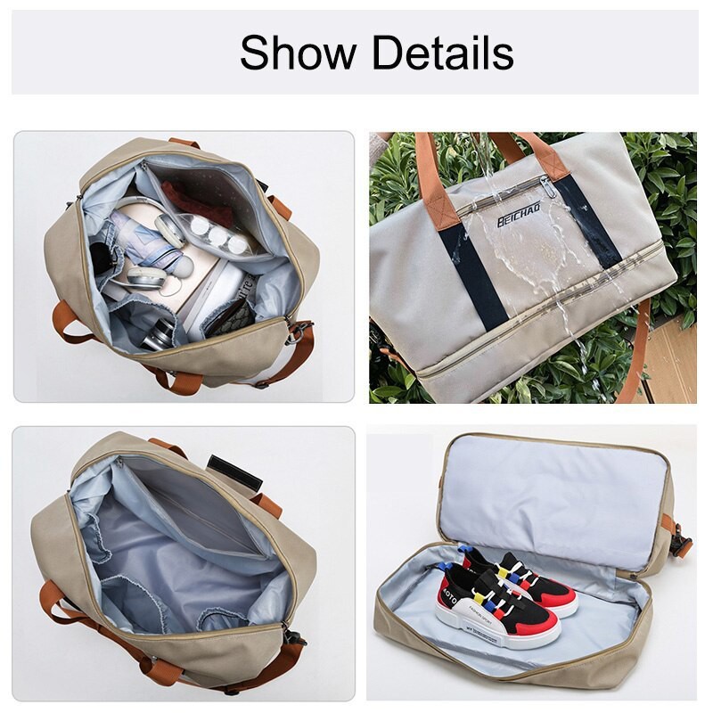 🔥ส่งฟรีพร้อมส่ง❌ส่งไว🥰ถูกสุด👜กระเป๋าเดินทางใบใหญ่สวยเวอร์สไตล์เกาหลี มีช่องใส่รองเท้าโดยเฉพาะ