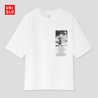 Uniqlo ( Uniqlo ) เสื้อยืดแขนสั้นพิมพ์ลายสําหรับผู้ชายและผู้หญิง