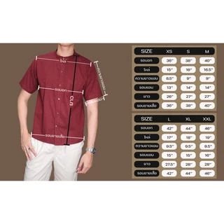 เสื้อเชิ้ต คอปก แบบสวม แขนสั้น SHORT SLEEVE SHIRT ทรงพอดีตัว Regular Fit