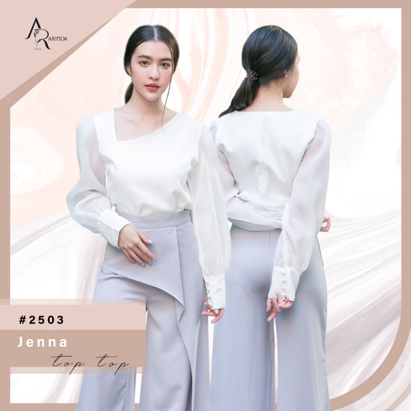 ARINDA Jenna Top 2503 : เสื้อแขนยาวคอเฉียง