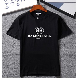 Balenciagaa เสื้อยืดคอกลม แบบสบาย ๆ ขนาดบวก