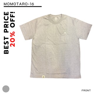 เสื้อยืด MOMO - สีเทาอ่อน มีกระเป๋า [MM16]