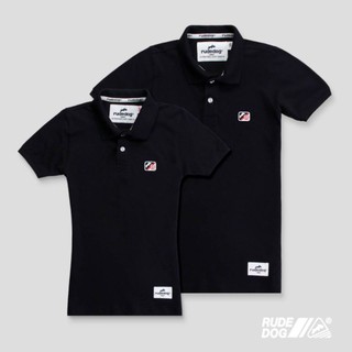 Rudedog เสื้อโปโล รุ่น Rectangular สีดำ (ราคาต่อตัว)