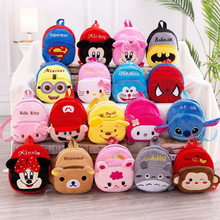 กระเป๋าเป้สะพายหลัง กระเป๋านักเรียน พิมพ์ลายการ์ตูนดิสนีย์ Hello Kitty สําหรับเด็กอนุบาล พร้อมส่ง