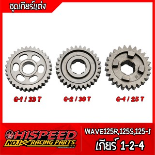 ชุดเกียร์แต่ง 1-2-4 | WAVE125,MSX,WAVE125-i NEW,CT-125,MONKEY,WAVE125I LED