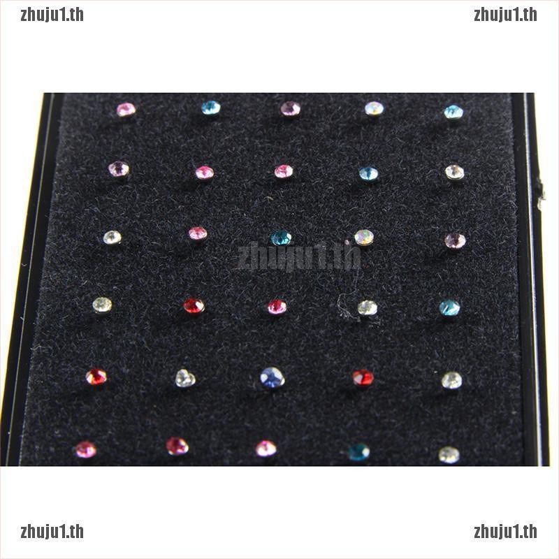 L Shaped Surgical Steel Nose Ring Stud You Choose the Gem Size & Color 20 Gauge