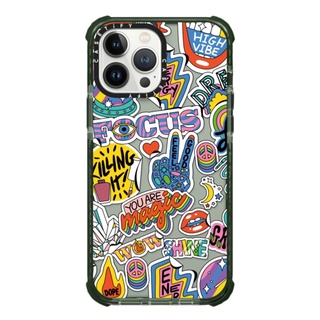 Casetify High Vibe stickers 13 Pro Max  Ultra Impact Case  สี: Midnight Green [13PMสินค้าพร้อมส่ง]