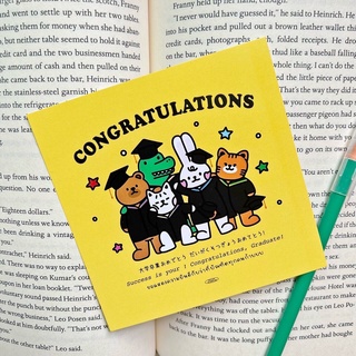 (พร้อมส่ง) Congratulations card มอบการ์ดให้พี่บัณฑิตในวันสำคัญ ส่งต่อความยินดีพร้อมความน่ารัก การ์ดแสดงความยินดีบัณฑิต