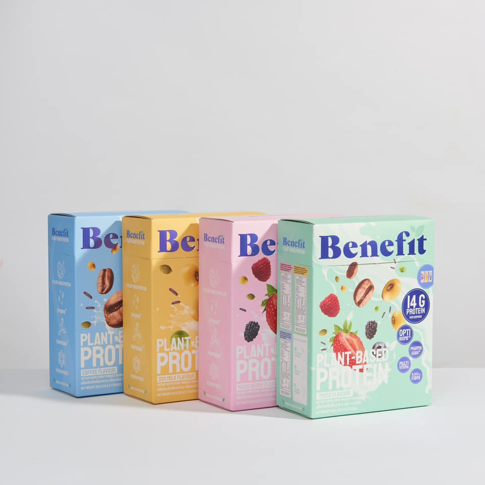 (4 กล่องแถม 4 แก้ว) Benefit Protein เบเน่ฟิต โปรตีนจากพืช โปรตีนเบลล่า ควบคุมน้ำหนัก น้ำตาล 0% 💗 Pla