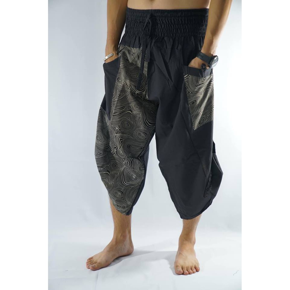 ซามูไรกางเกงเอวยางยืด ไซต์ L Samurai pants elastic waist (Unisex)
