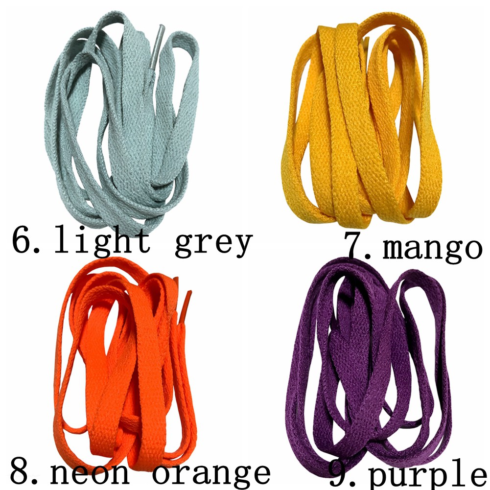 100 ซม.รองเท้าแบน Laces Boot Laces โพลีเอสเตอร์ Shoelaces กว้าง 0.8 ซม. 24 สีสําหรับ Choice