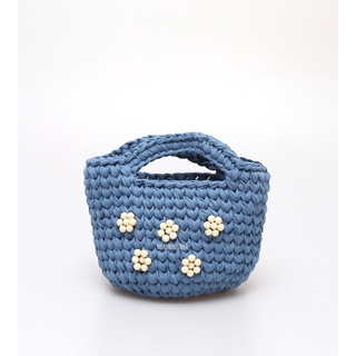 กระเป๋า Mini cheche ลาย variety daisy Knited bag