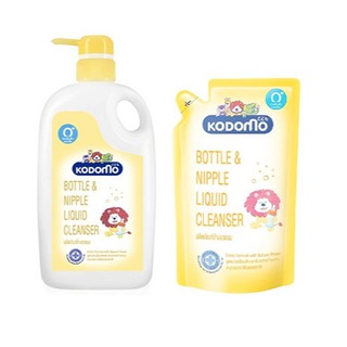 KODOMO ผลิตภัณฑ์ ล้างขวดนม ชนิดขวดปั๊ม 750 มล. 1 ขวด + ผลิตภัณฑ์ ล้างขวดนม ชนิดถุงเติม 600 มล. 1 ถุง