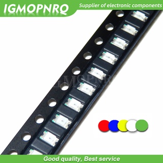 ไดโอด 1206 SMD LED สีเหลือง สีแดง สีเขียว สีฟ้า สีขาว 100 ชิ้น IGMOPNRQ