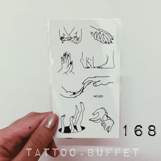 พร้อมส่ง แทททูติดตัวมินิมอล กับTattoo.Buffet (เลื่อนซ้ายดูลายได้เลยค่า💕)