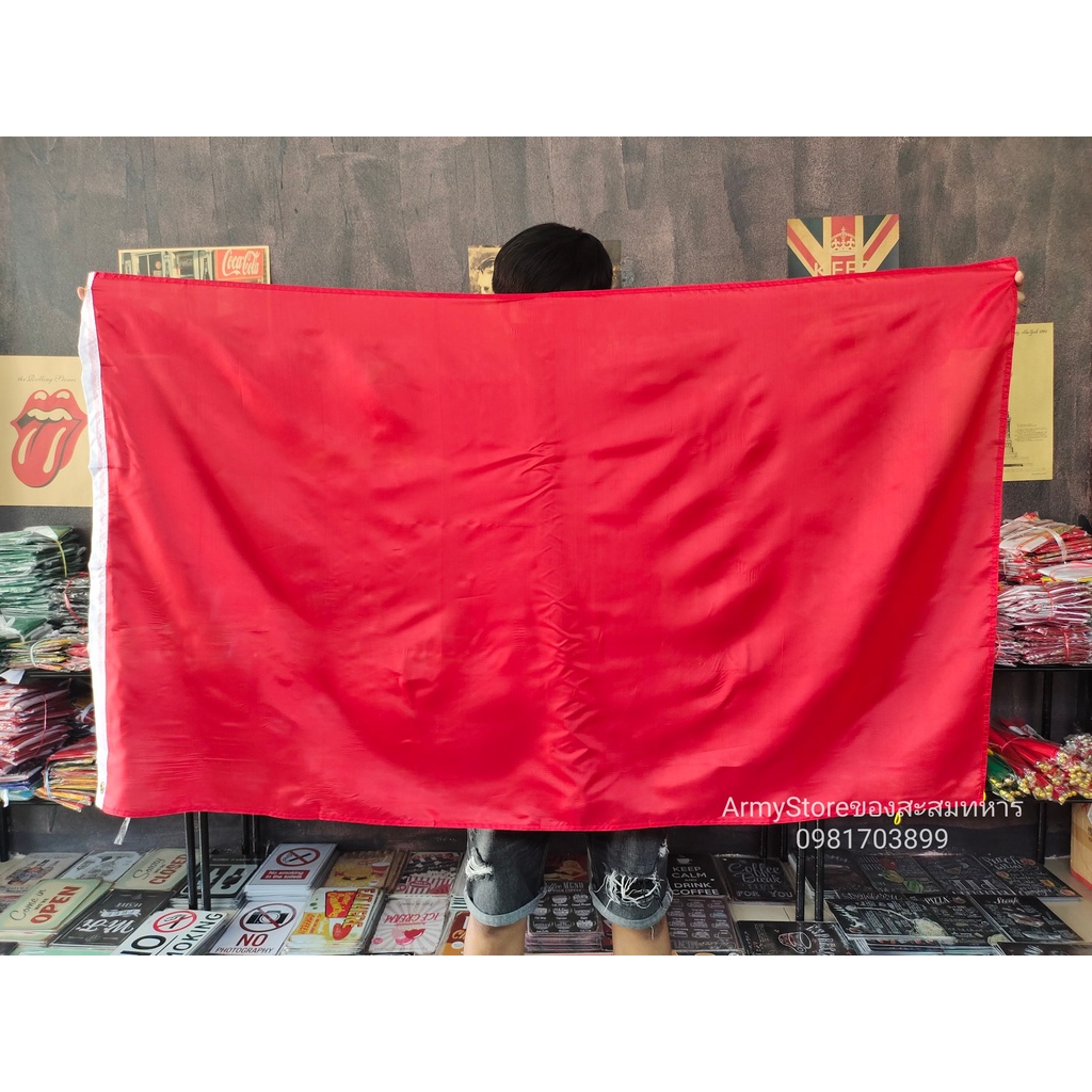<ส่งฟรี!!> ธง สีแดง Red Flag  พร้อมส่งร้านคนไทย