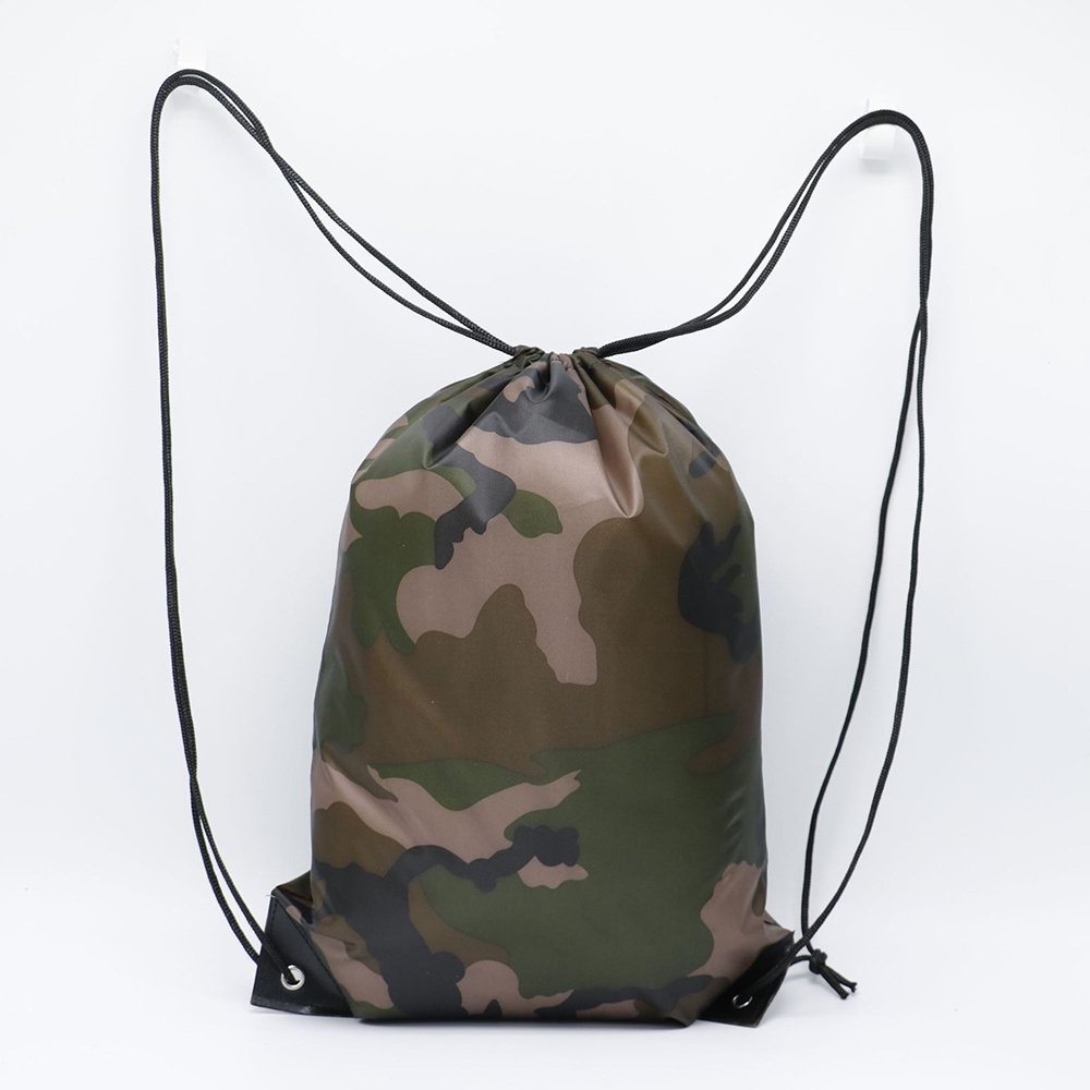 AUBREY1 Unisex Camouflage Drawstring Bag Fashion Oxford Bag Backpack Shoes Clothes Storage Riding Travel Small Outdoor Thicken Portable Sports Bag/Multicolor