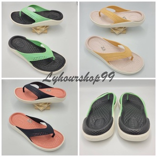 รองเท้าลำลองแฟชั่น แบบหนีบ สไตล์ Crocs LiteRide Flip