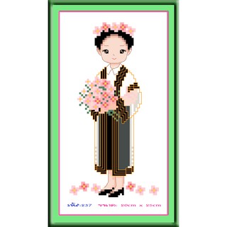 ไอแอมครอสติช iamcrossstitch DIY รหัส L-237 20x25 cm. ชุดอุปกรณ์งานฝีมือปักครอสติชครบชุด