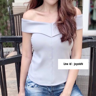 👚Emily Top  ✅สีเทา