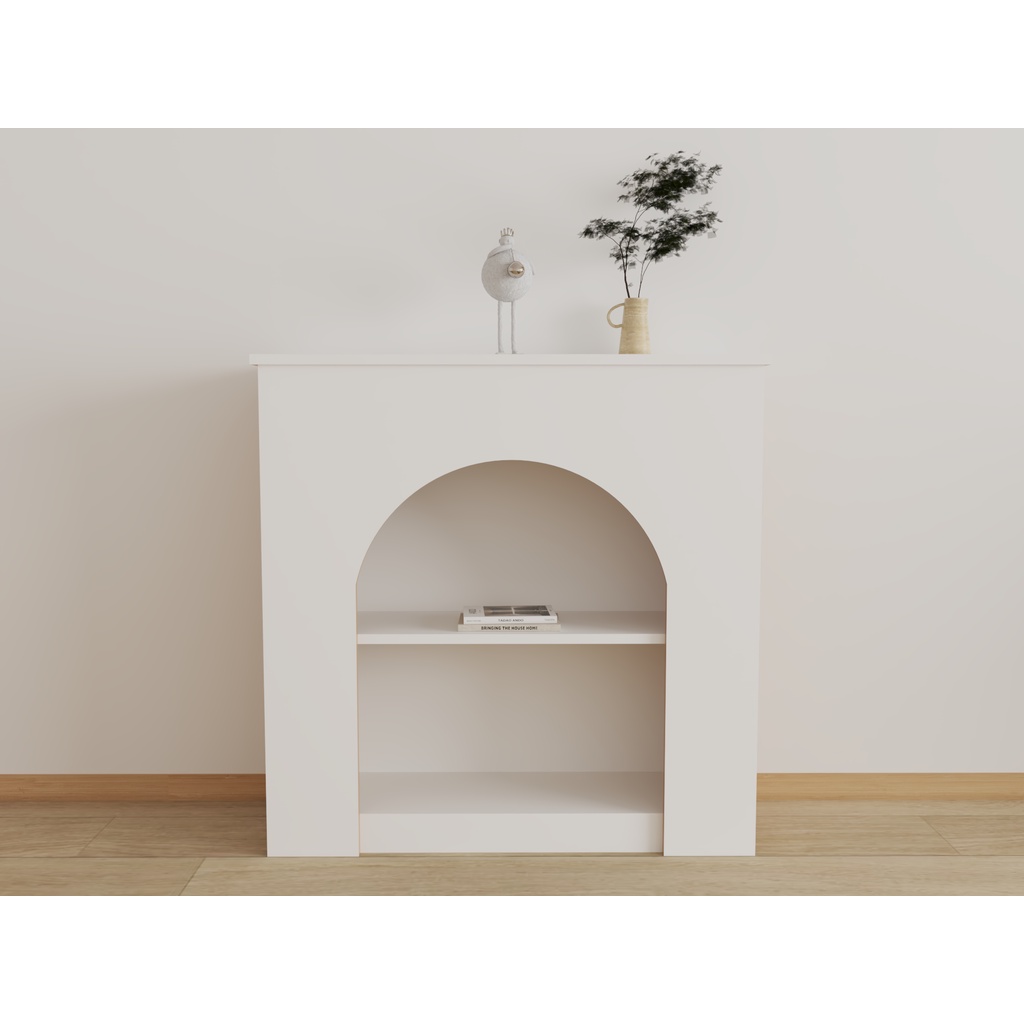 Po Furniture เตาผิงมินิมอล เตาผิงปลอมมินิมอล เข้ากับห้องได้หลากหลายรูปแบบ  ขนาด 80x25x80 cm. **สินค้าประกอบเอง**