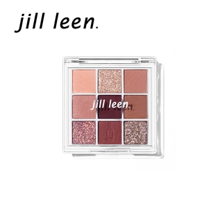 Jill LEEN พาเลทอายแชโดว์ เนื้อแมตต์ กลิตเตอร์ ไข่มุก โอ๊ตมีล คุกกี้ ราคาถูก เมาเล็กน้อย สีไวน์แดง แบบพกพา ขนาดเล็ก ติดทนนาน
