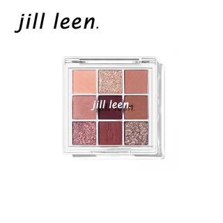 Jill LEEN พาเลทอายแชโดว์ เนื้อแมตต์ กลิตเตอร์ ไข่มุก โอ๊ตมีล คุกกี้ ราคาถูก เมาเล็กน้อย สีไวน์แดง แบบพกพา ขนาดเล็ก ติดทนนาน