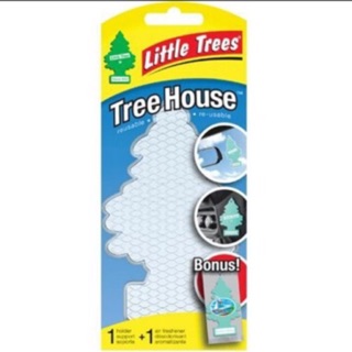 Little Trees Bayside Breeze Air Freshener &amp; White Air Freshener Holder