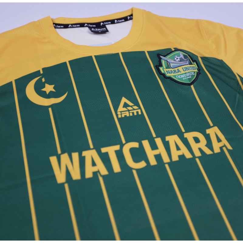 เสื้อเหย้าสีเขียว Nara United (เกรดนักฟุตบอล)พิมพ์ลายเบอร์ชื่อของประธานสโมสร