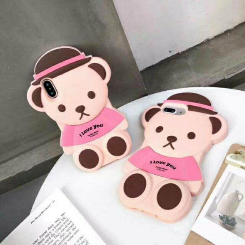 SILICON CASE 3D BEAR SAMSUNG A10 A20 A30 J4+ M20 M10 J6+ J5