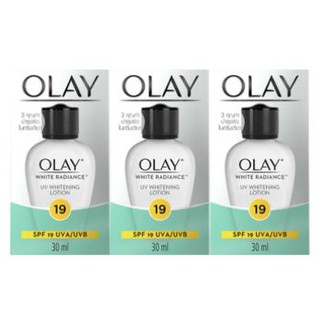 สินค้าขายดี💯 OLAY WHITE RADIANCE UV WHITENING SPF19 LOTION ขนาด 30ml ยกแพ็ค 3ขวด โอเลย์ ไวท์ เรเดียน ยูวี โลชั่น ผลิตภัณ