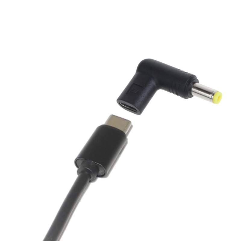 NAMA USB C to DC Power Adapter 90 องศา USB Type C ถึง DC 5 5x2 1 มม.ปลั๊กไฟ
