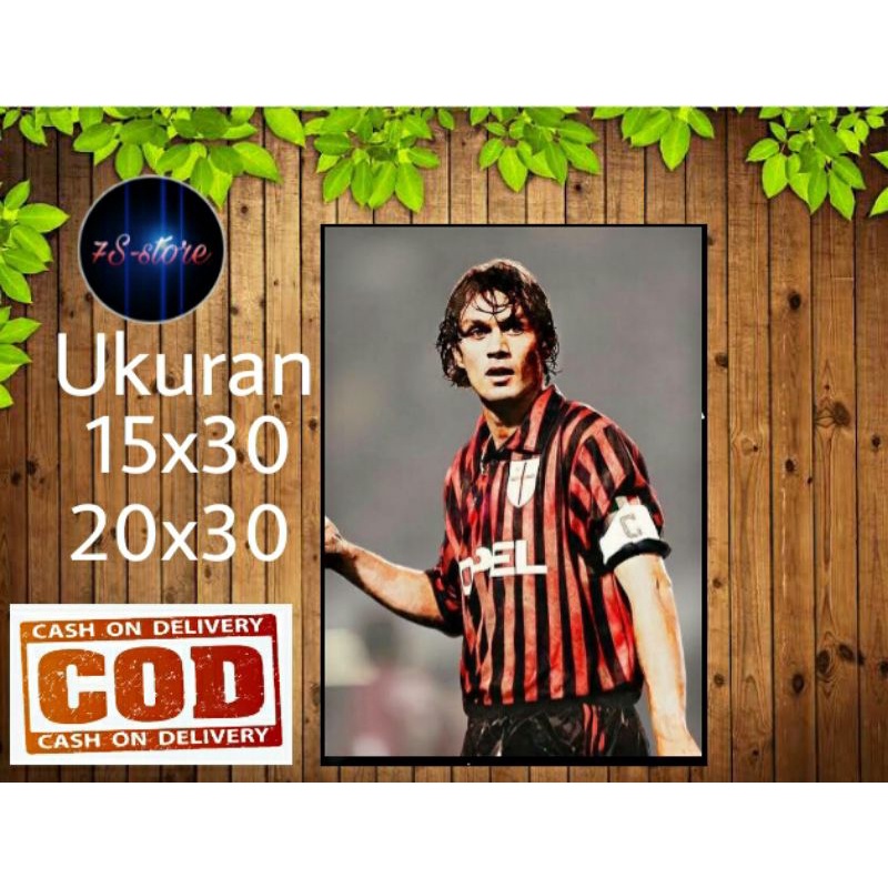 AC Milan themed ตกแต่งผนัง/โปสเตอร์ไม้ AC Milan/Balmini/Calligraphy/Ac Milan legend