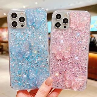 เคสโทรศัพท์มือถือ อีพ็อกซี่ กันกระแทก ลายผีเสื้อ สําหรับ Samsung A02s A70 A10 A50 A50s A30s A20 A30 A81 A6 Plus A7 J8 2018 A750 M60s