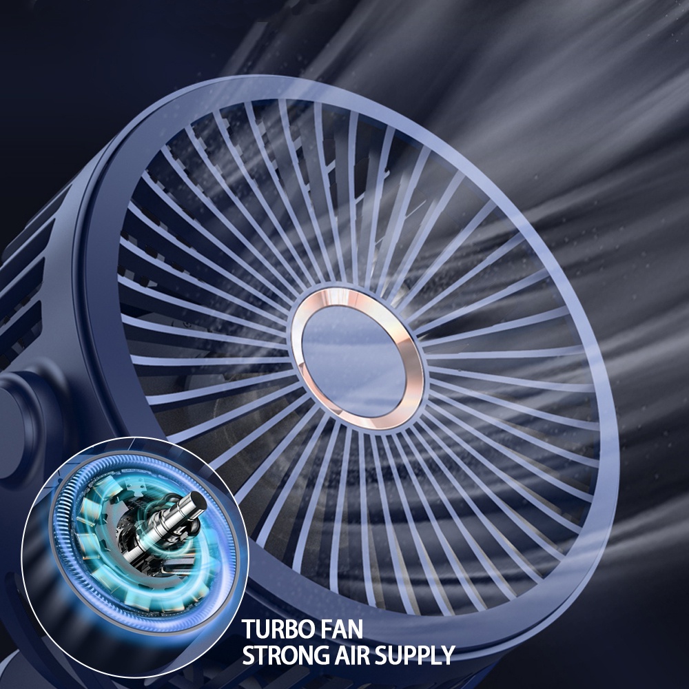 Clip Fan Portable USB Stroller Fans with 4 Speeds Quiet Clip on Mini ...