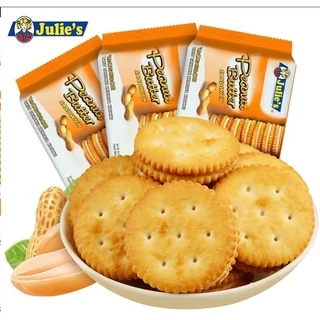 ๋ีJulie's peanut butter sandwich biscuits ขนม ขนมปังกรอบสอดไส้ครีม เนยถั่ว ตรา จูลี่ส์ (Julie's Brand) ขนาด 360 กรัม