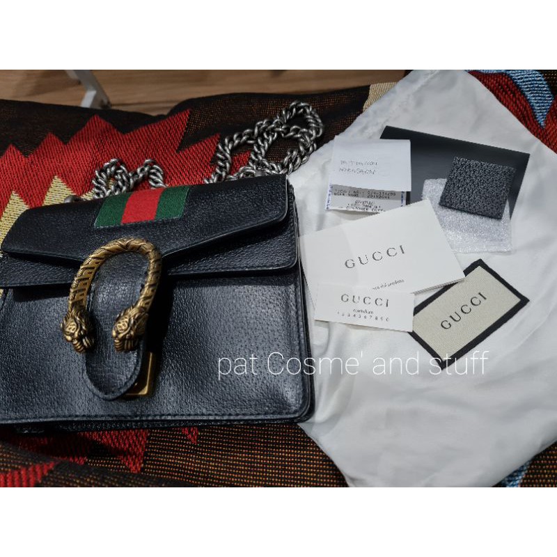 Gucci black hot sale leather dionysus