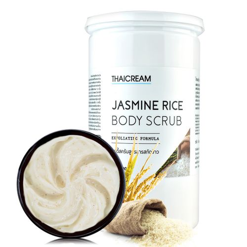 Thaicream สครับผิวข้าวหอมมะลิ 1กิโล สครับขัดผิว สครับผิว ครีมขัดผิว ไทยครีม Jasmine Rice Body Scrub