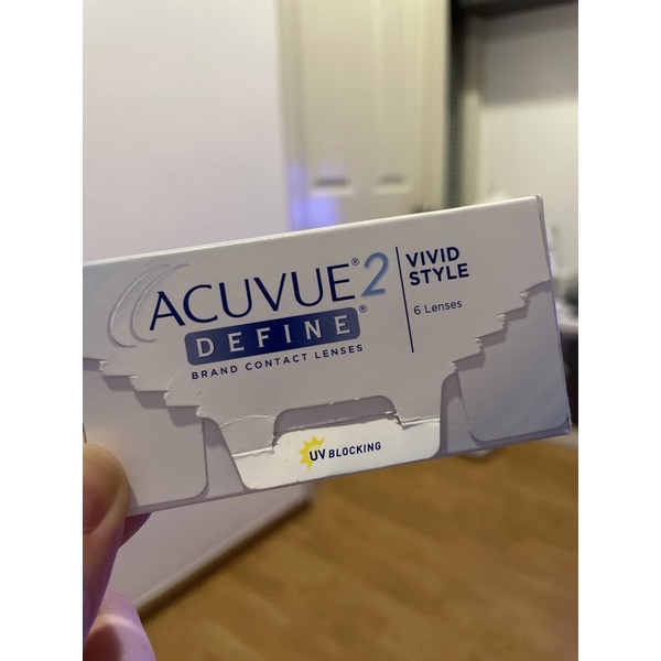 Acuvue 2 Define Vivid Style ค่าสายตา-850 1 คู่ คอนแทคเลนส์ลายสีน้ำตาลสวย ราย 2 สัปดาห์