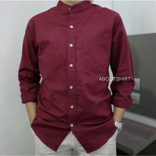 เสื้อเชิ้ตคอจีนสีพื้น