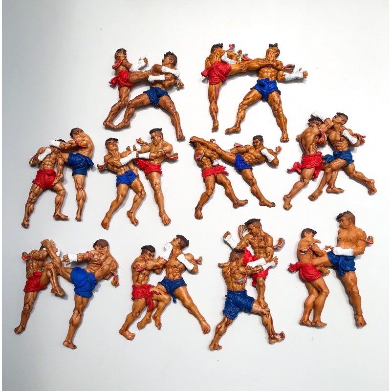 มวยไทย แม็คเน๊ตท่ามวยไทย magnet Muay Thai Magnet ติดตู้เย็น ของที่ระลึก ของฝาก 3DMagnet