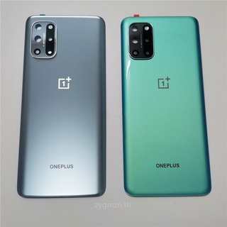 Oneplus8T สำหรับ Oneplus 8T One Plus ฝาหลังแบตเตอรี่ซ่อมกระจกประตูด้านหลัง + โลโก้กล้องเลนส์กาว