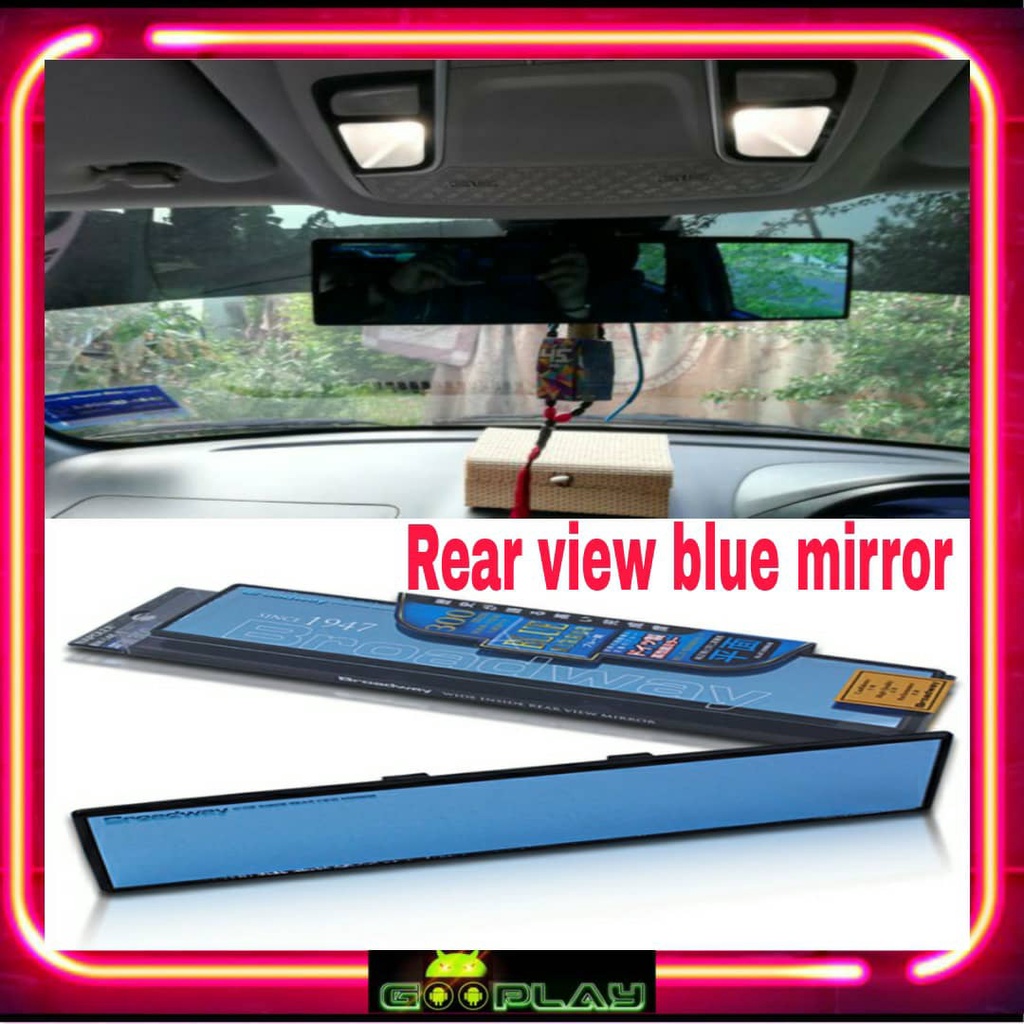 300 มม. NAPOLEX BW-147 BW-746 Broadway รถด้านหลัง BLUE FLAT/CONVEX กระจกสีฟ้า