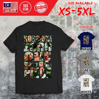 เสื้อคนอ้วนผญ - อะนิเมะชิ้นเดียวLuflyZoroอะนิเมะการ์ตูนแขนสั้นLenganPendek[XS-5XL]เสื้อยืดบาจูเสื้อ