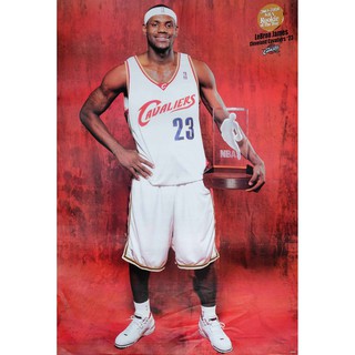 โปสเตอร์ รูปถ่าย นักกีฬา บาส เลอบรอน เจมส์ LeBron James 2003 POSTER 24”x35” Inch Photo Basketball Cavaliers NBA V1