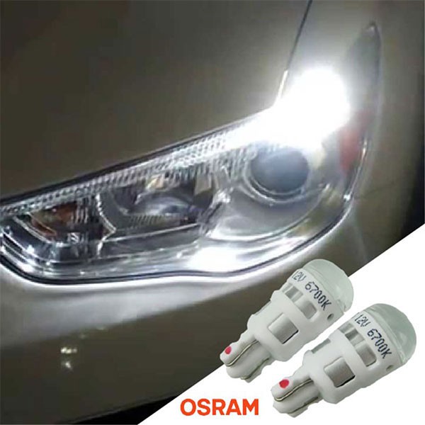 OSRAM T10 LED 2880SW 6700K W5W LED ขับรถมาตรฐาน Sky White