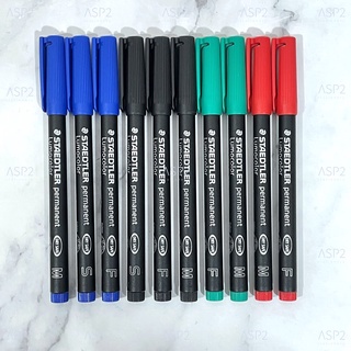 ปากกามาร์คเกอร์ (ลบไม่ได้) สเต็ดเล่อร์ STAEDTLER รุ่น Lumocolor Permanent ปากกาเขียนซีดี ขนาด S/F/M (1 ด้าม)