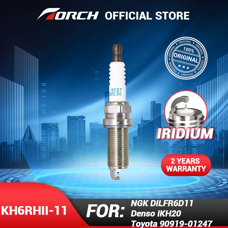 NGK DILFR6D11 เปลี่ยนไฟฉาย China double Iridium Spark Plug KH6RHI-11 Bosch 0242236605 Denso 3426/ 53