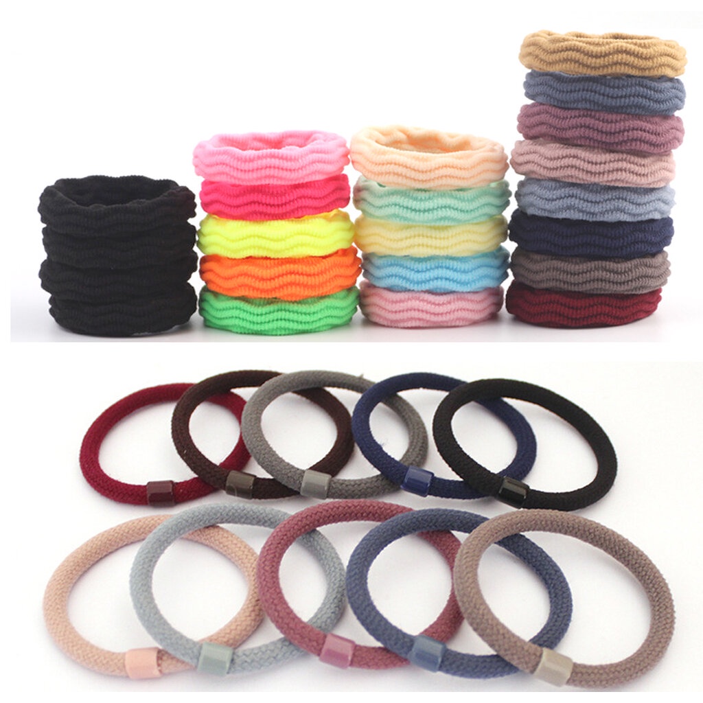 MYPINK 💕10 เส้น ยางรัดผม สีผสม เส้นใหญ่ สไตล์เกาหลี