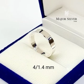 แหวนแบนกว้างมี 3 รุ่น / เงินแท้ 92.5% เรียบๆ ใส่ได้ทั้งชายหญิง : E-V-Fla